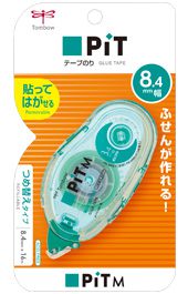 業務用100セット) トンボ鉛筆 テープのり ピットテープM PN-MS8.4〔代